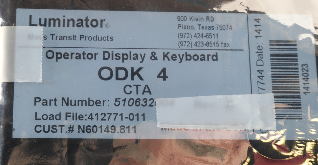 LUMINATOR - 510632004 - OPERATOR DISPLAY & KEYBOARD MODULE ODK4 - REBUILT