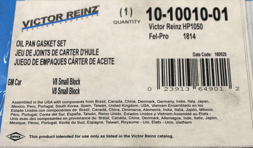 VICTOR REINZ - 10-10010-01 - OIL PAN GASKET