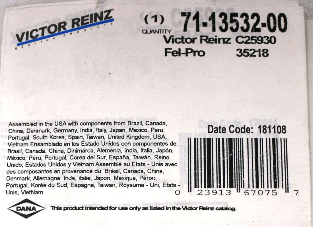 VICTOR REINZ - 71-13532-00 - SEAL - WATER OUTLET MAHLE C25930