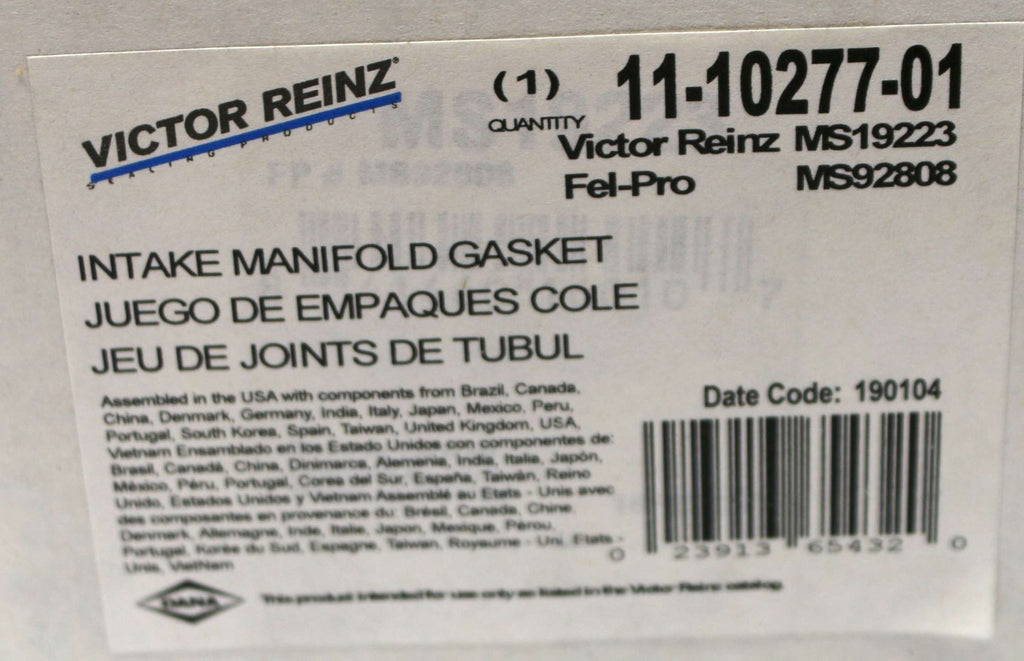 VICTOR REINZ - MS19223 - GASKET - INTAKE MANIFOLD MAHLE MS19223