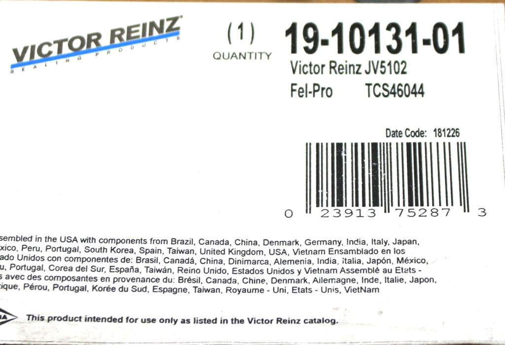 VICTOR REINZ - JV5102 - GASKET SET - TIMING COVER MAHLE JV5102