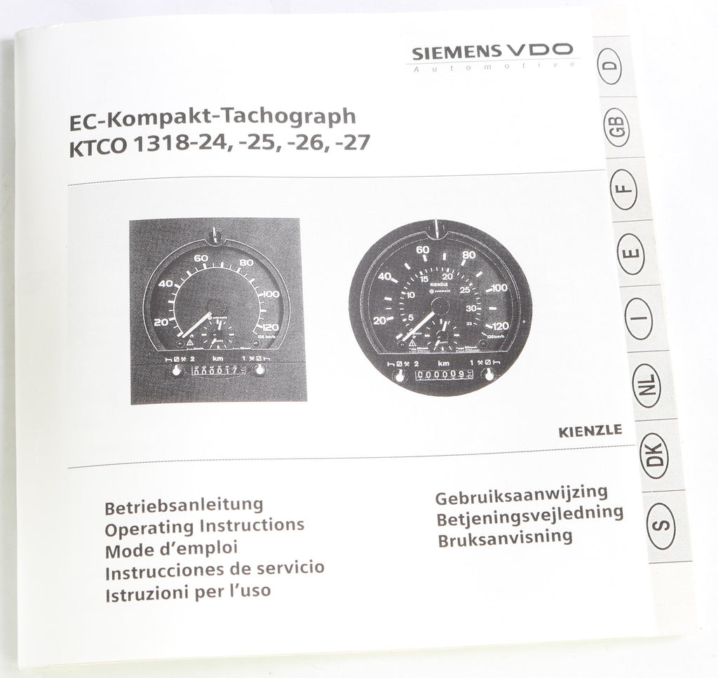VDO - 1318.27 09 - TACHOGRAPH