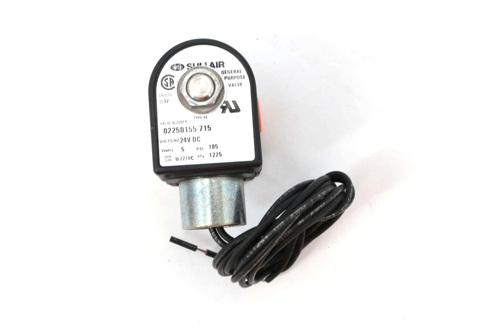 SULLAIR - 02250155-715 - SOLENOID VALVE - 24VDC 5W 185PSI