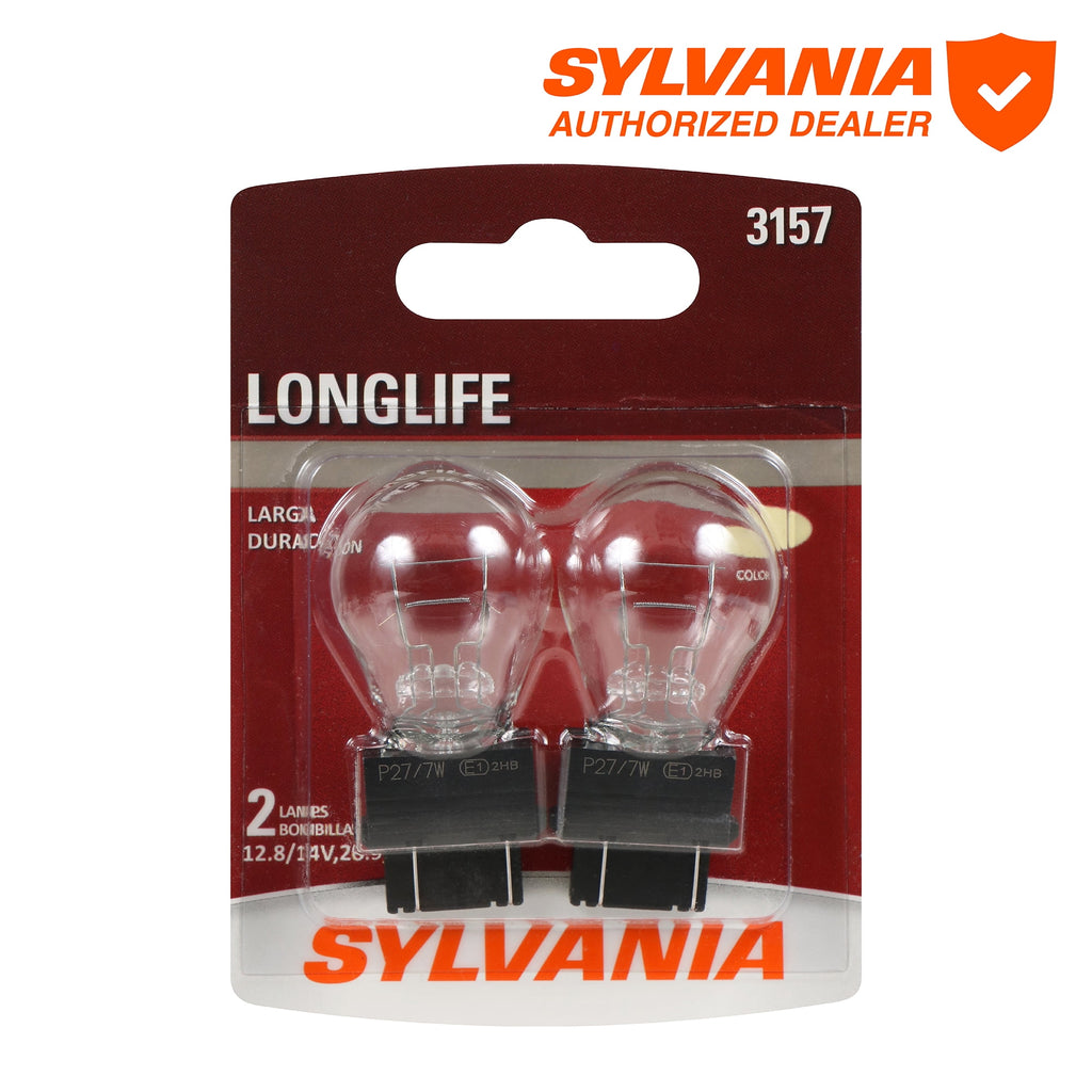 Sylvania 3157 Long Life Mini Bulb, 2 Pack, Compatible with Multiple Cars