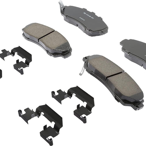 Gold 17D1089CHF1 Ceramic Front Disc Brake Pad Kit with Clips
