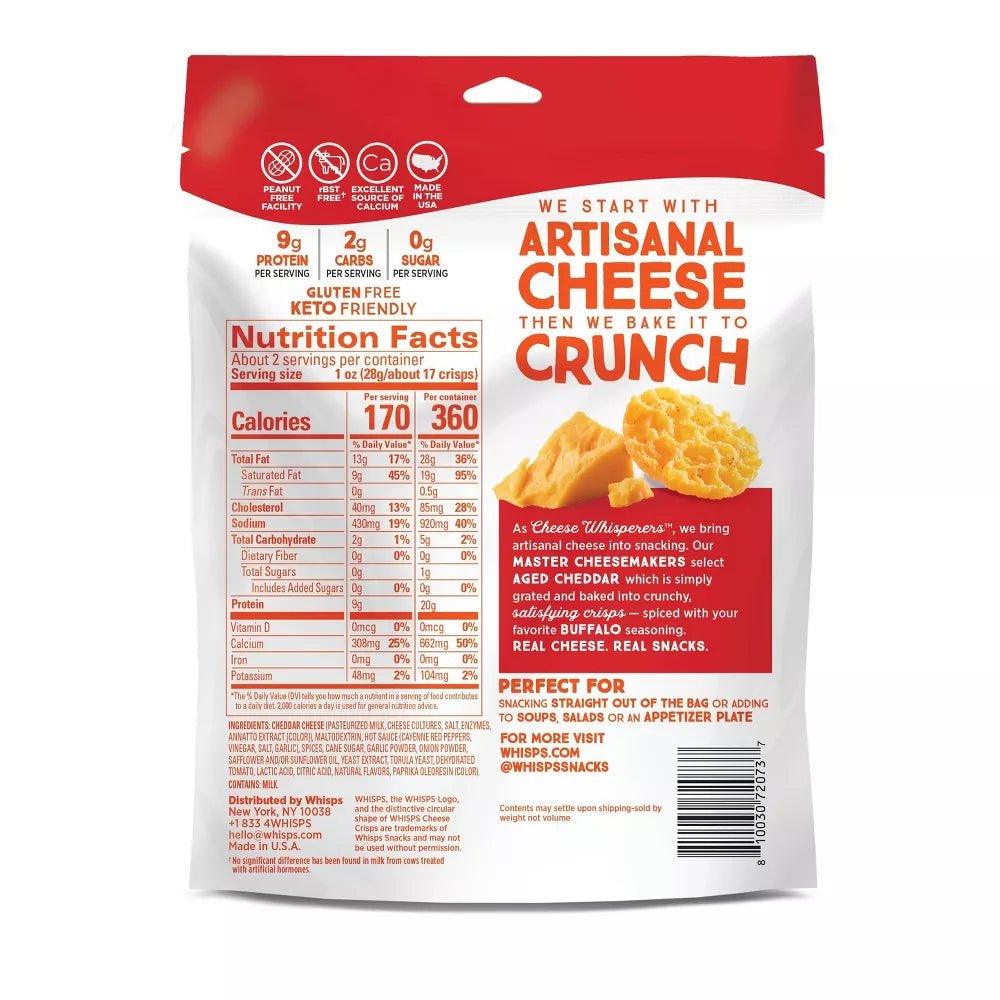 Whisps Cheese Crisps - Buffalo Cheddar (2.12 Oz) Size: 3 Bags