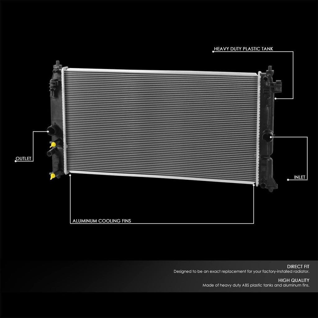 OEM-RA-13591 1-Row Aluminum Core Radiator Compatible with 19-20 UX250H / 16-20 Prius,26-1/2" W X 17-3/4" H X 5/8" D,1-3/8" Inlet / 1-3/8" Outlet