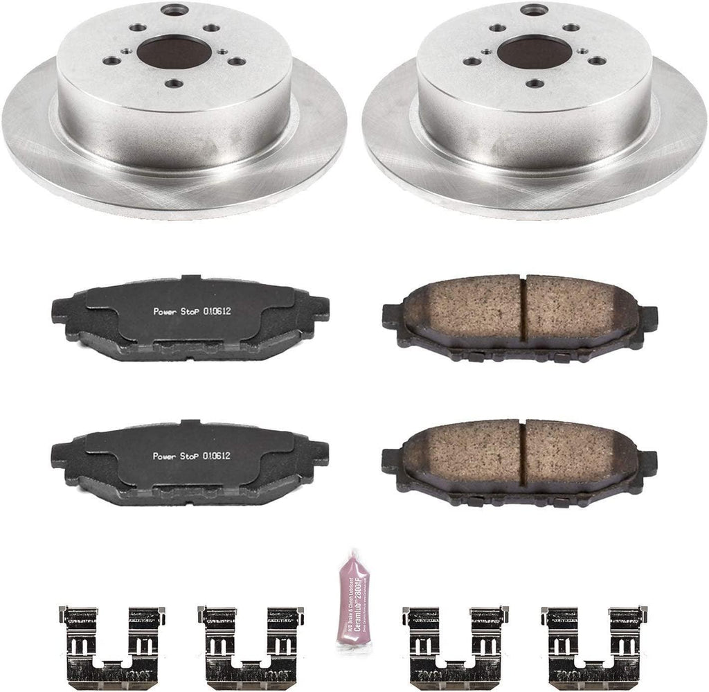 KOE6107 Autospecialty Rear Replacement Brake Kit-Oe Brake Rotors & Ceramic Brake Pads