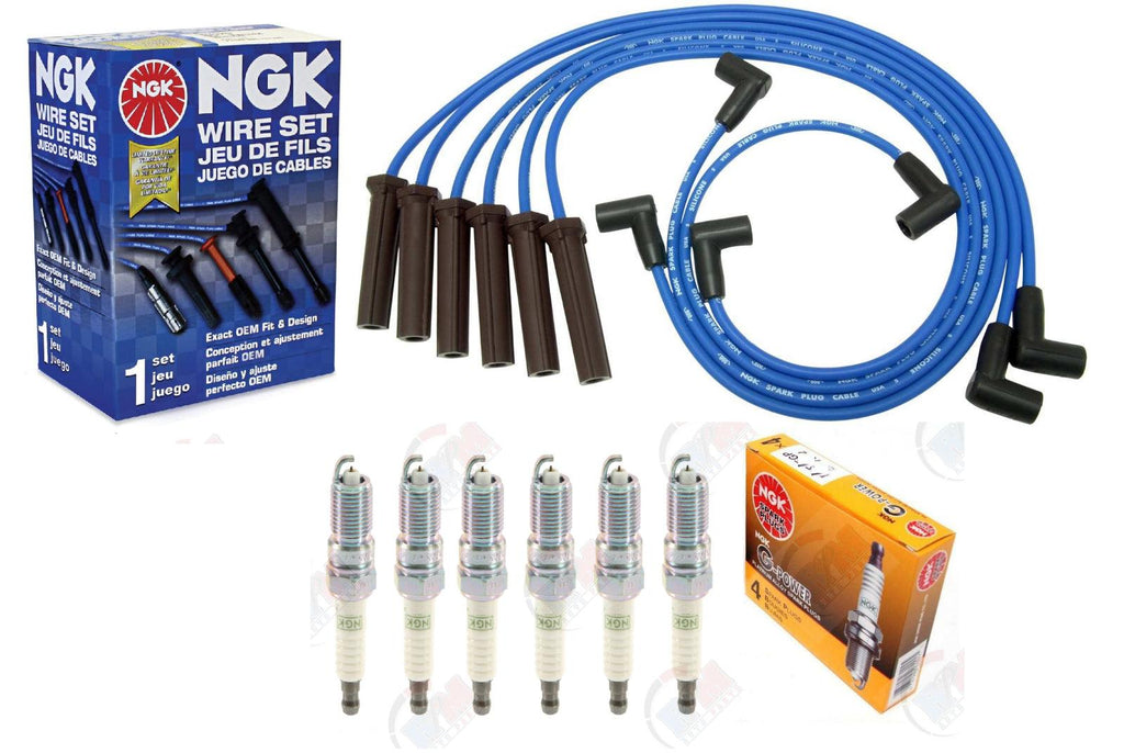 NGK Wires and PLATINUM Spark Plugs Kit for CHEVORLET 3.1L 3.4L V6 2000-2005