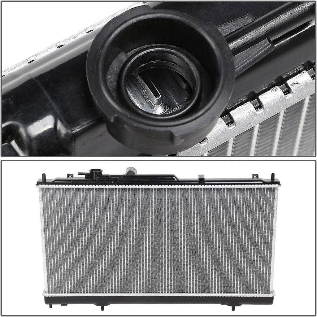 OEM-RA-2438 OE Style Aluminum Radiator Compatible with 01-06 Chrysler Sebring/Dodge Strstus, 28-1/4" W X 13-11/16" H X 1" D, 1-3/8" Inlet, 1-3/8" Outlet