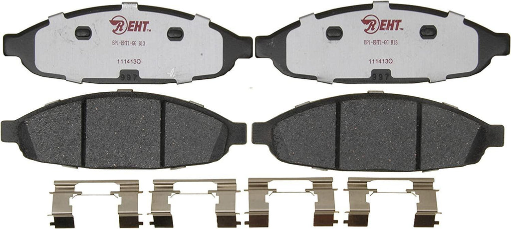Premium Raybestos Element3 EHT™ Replacement Front Brake Pad Set for Select 1998-2002 Chevrolet Prizm and 1998-2002 Toyota Corolla Model Years (EHT741H)