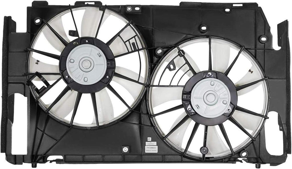 OEM-RF-0272 Factory Style Radiator Cooling Fan Assembly Cooling Efficiency Improved Direct Replacement [Compatible with 06-12 Toyota RAV4 2. 4L 2. 5L North American Built Models Only]