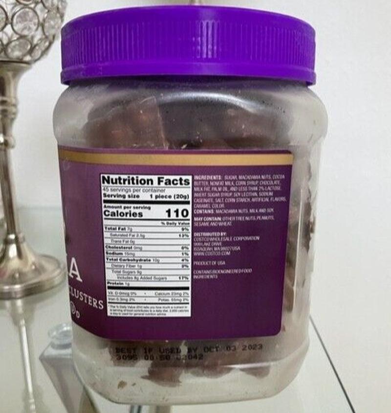 Kirkland Signature Macadamia Milk Chocolate Salted Caramel Clusters 32 Oz