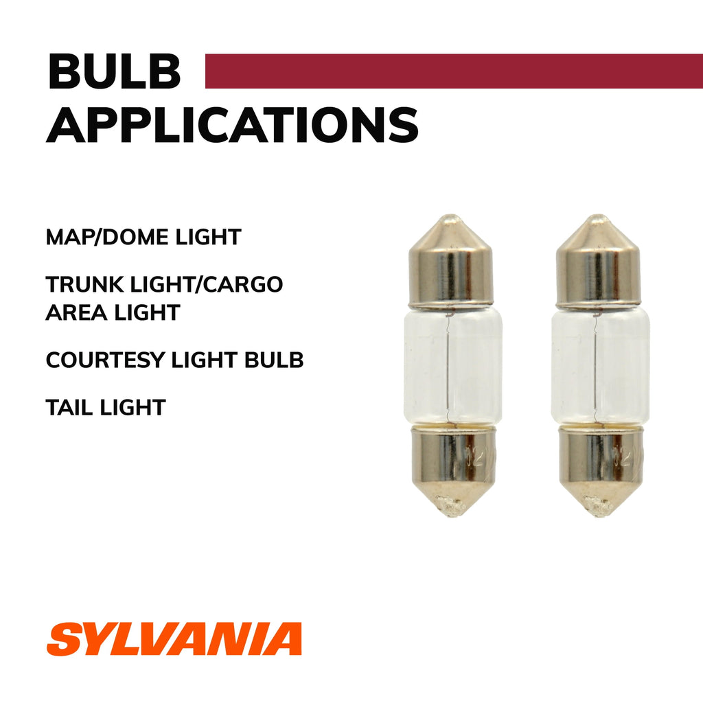 (2 pack) Sylvania DE3175 Long Life Mini Bulb, 2 Pack, Compatible with Multiple Cars