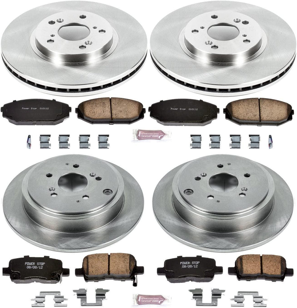 KOE2300 Autospecialty Front and Rear Replacement Brake Kit-Oe Brake Rotors & Ceramic Brake Pads