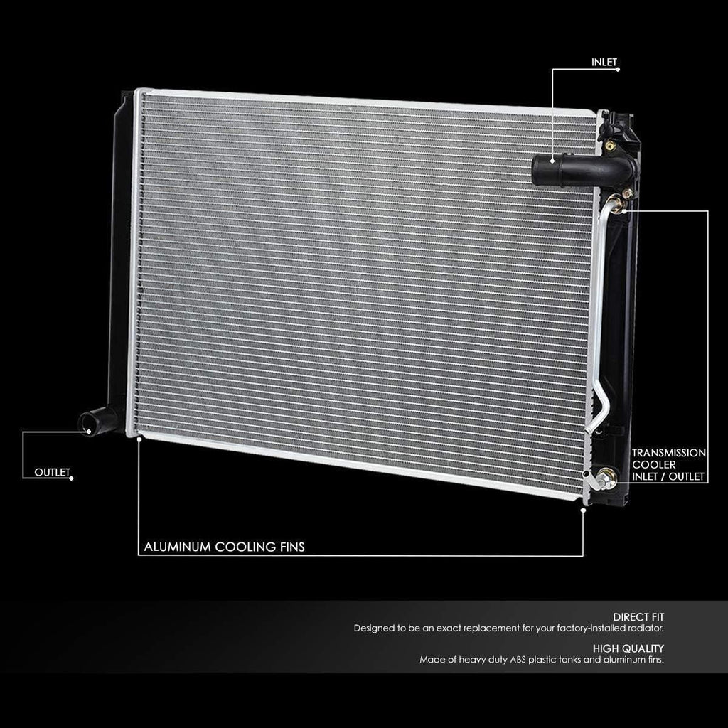 OEM-RA-2925 OE Style Aluminum Core Radiator Compatible with 05-06 Sienna, 26-3/8" W X 18-7/8" H X 15/16" D, 1-3/8" Inlet, 1-1/2" Outlet