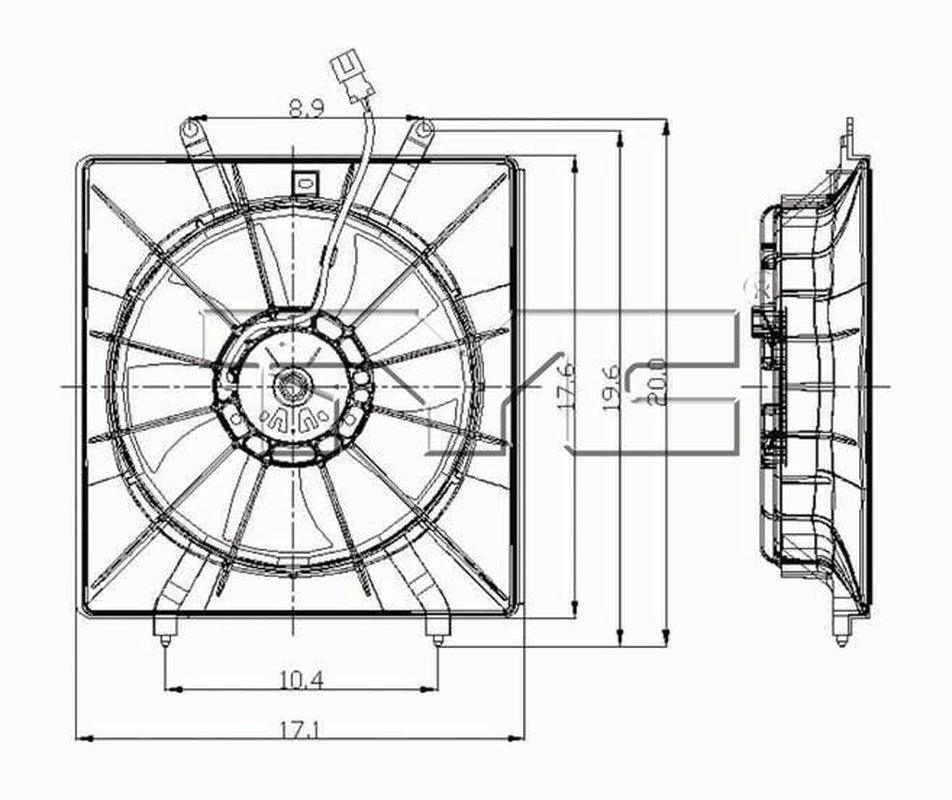 TYC Engine Cooling Fan Assembly for 1999-2004 Honda Odyssey 600410