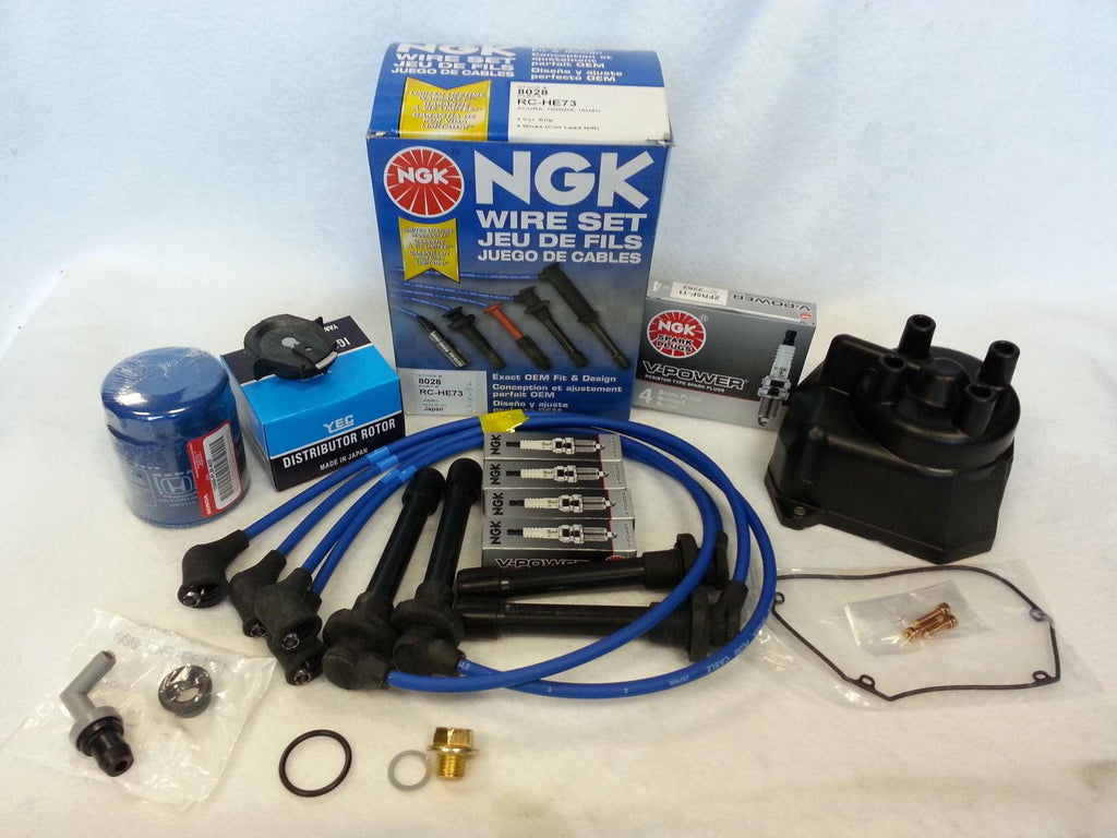1998-2002 for Honda Accord LX Ex-Tune-Up Kit Cap Rotor NGK Wires-Spark Plug PCV