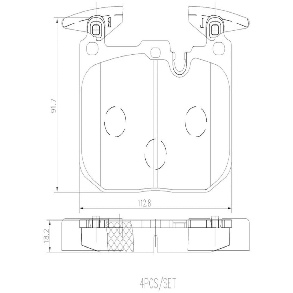 Brembo Front Disc Brake Pad Set for BMW (P06088N)