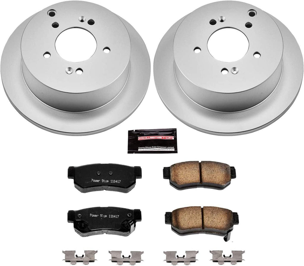 CRK5213 Coated Brake Rotor & Ceramic Brake Pads- Rear