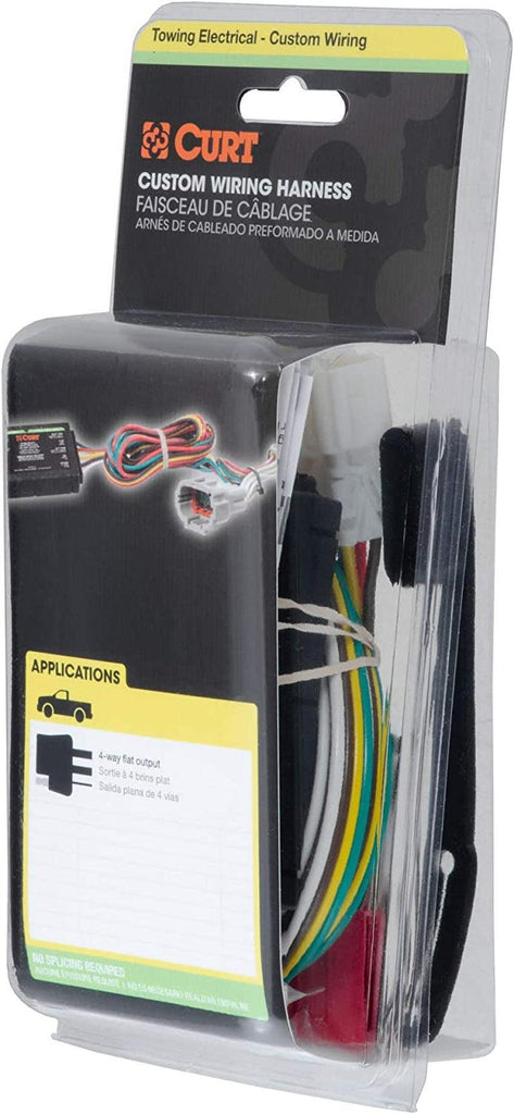 56078 Vehicle-Side Custom 4-Pin Trailer Wiring Harness, Fits Select Hyundai Santa Fe, Kia Forte, Black