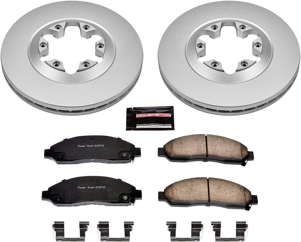 CRK2066 Coated Brake Rotor & Ceramic Brake Pads- Front