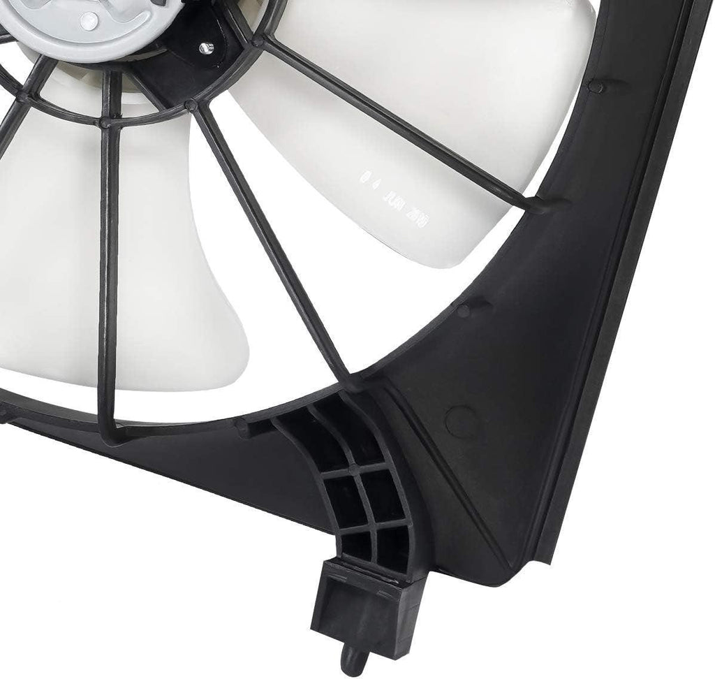 OEM-RF-0182 Factory Style Radiator Cooling Fan Assembly Cooling Efficiency Improved Direct Replacement [Compatible with 2001-2005 Civic],Black