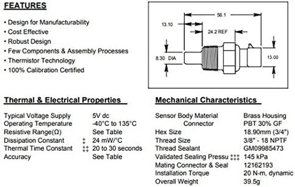 GM Original Equipment 213-928 Multi-Purpose Temperature Sensor