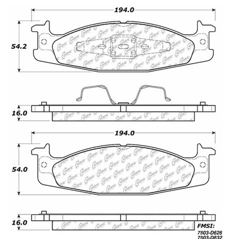 Centric Front Disc Brake Pad for Ford (102.06320)