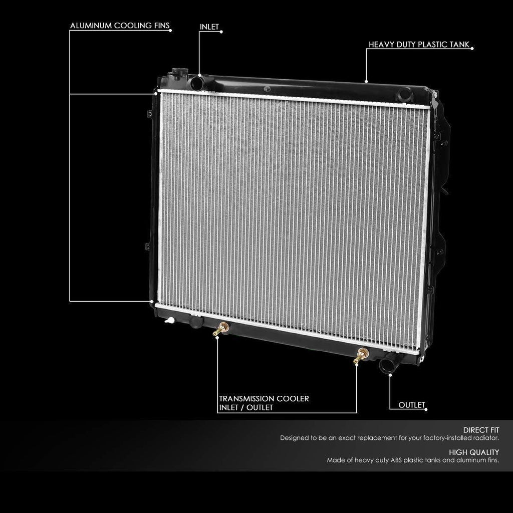 OEM-RA-2376 OE Style Aluminum Core Radiator DPI 2376 Compatible with 04-06 Tundra / 01-07 Sequoia, 27-3/8" W X 23-5/8" H X 1-7/16" D, 1-1/2" Inlet, 1-1/2" Outlet