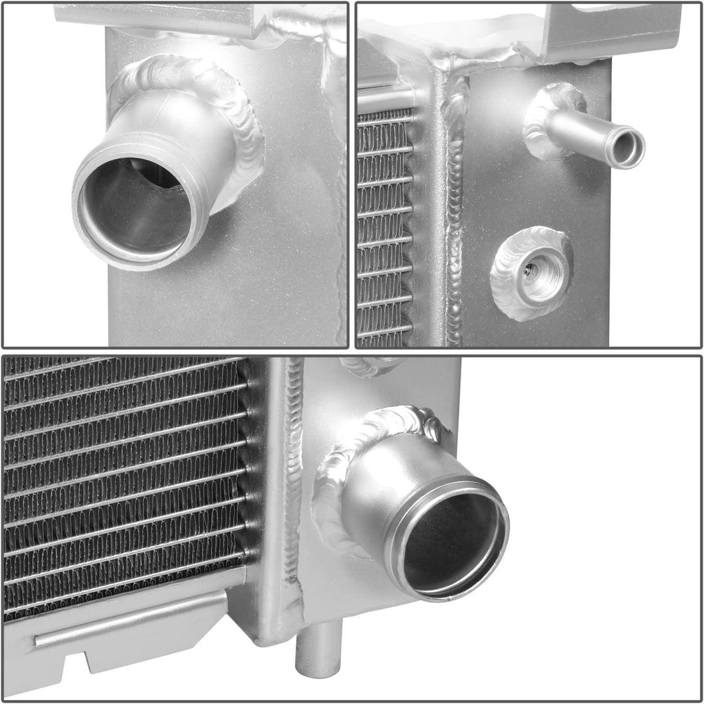 RA-SILVERADO99-2 2-Row Full Aluminum Radiator Compatible with 99-06 Silverado 2500/Suburban 1500/Yukon/Yukon XL 1500/Sierra 1500/Sierra 2500, 4.8L/ 5.3L V8, Metallic