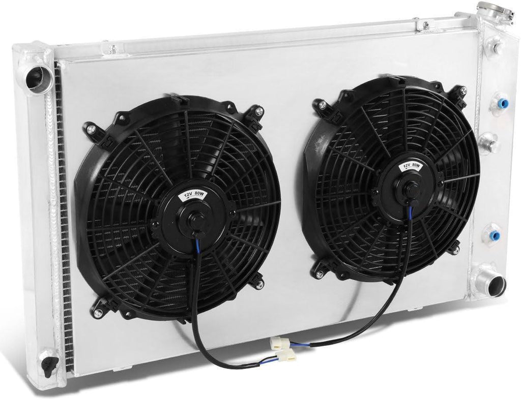 RA+FS-BUICK-81-3 3-Row Radiator W/Fan Shroud Compatible with 74-88 Camaro/Century/Cutlass