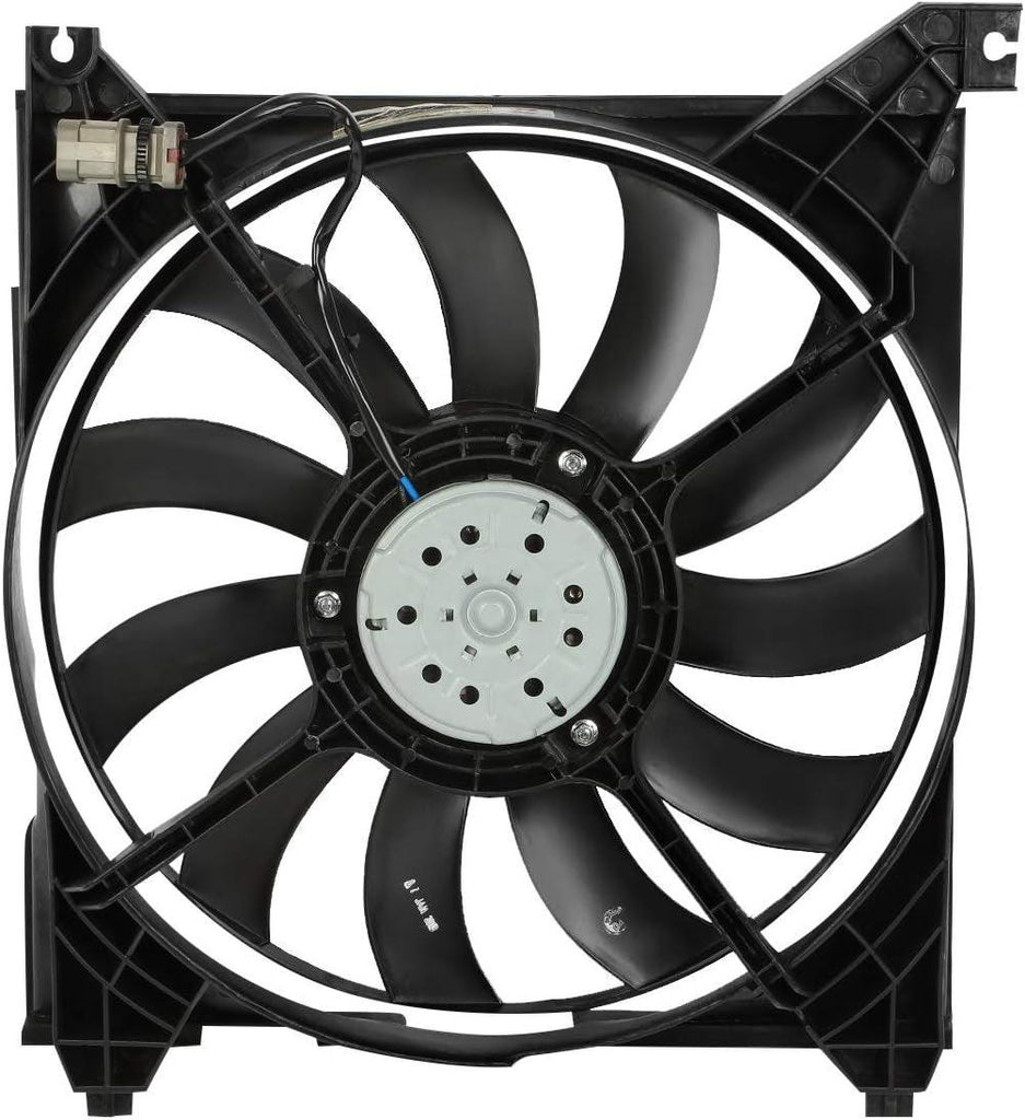 OEM-RF-0022 Factory Style Radiator Cooling Fan Assembly Cooling Efficiency Improved Direct Replacement [Compatible with 01-05 Santa Fe Left Position]