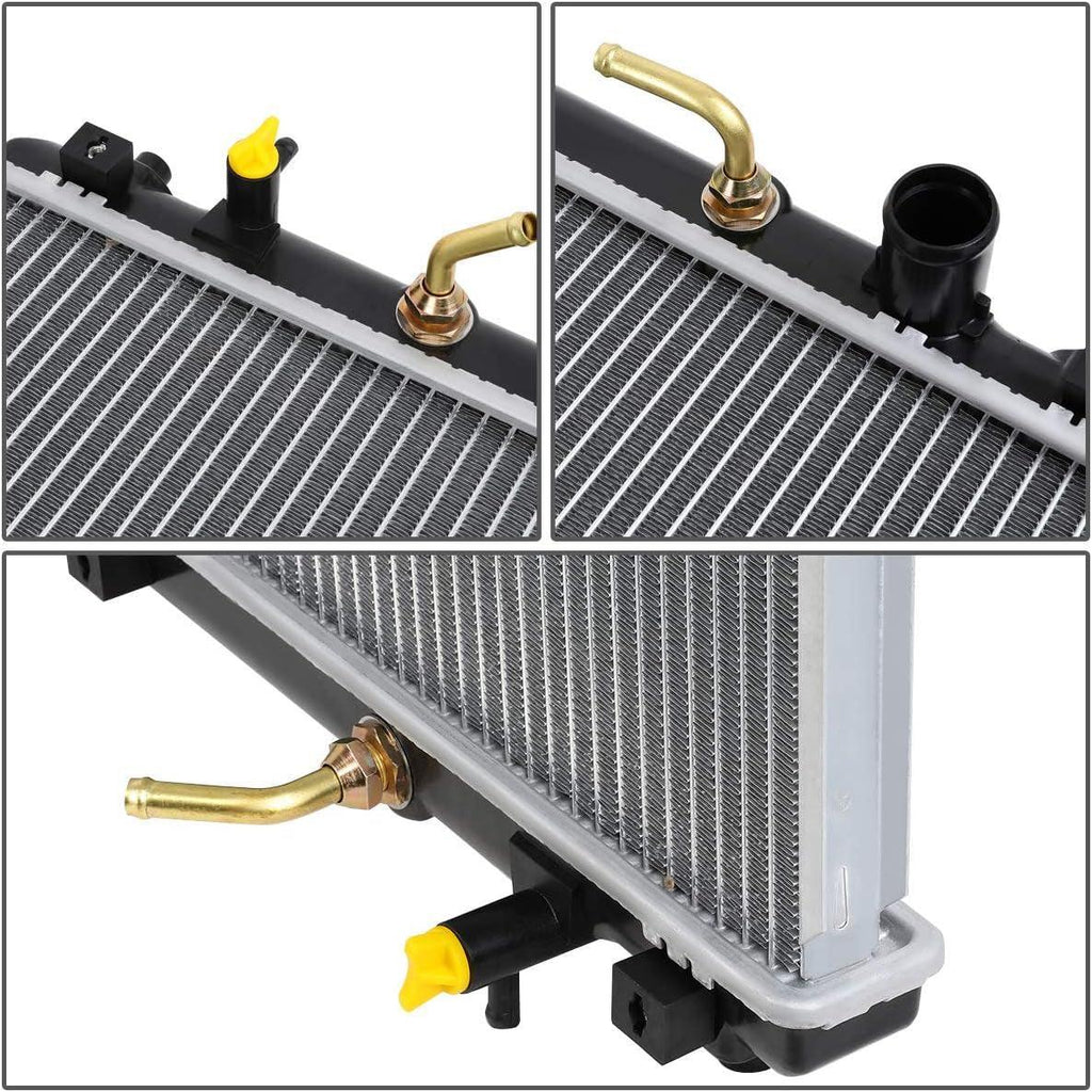 OEM-RA-1746 OE Style 1-Row Aluminum Core Radiator Replacement Compatible with 95-99 Camry V6/Avalon AT, 27-7/8" W X 16-3/4" H X 1" D, 1-5/16" Inlet, 1-5/16" Outlet