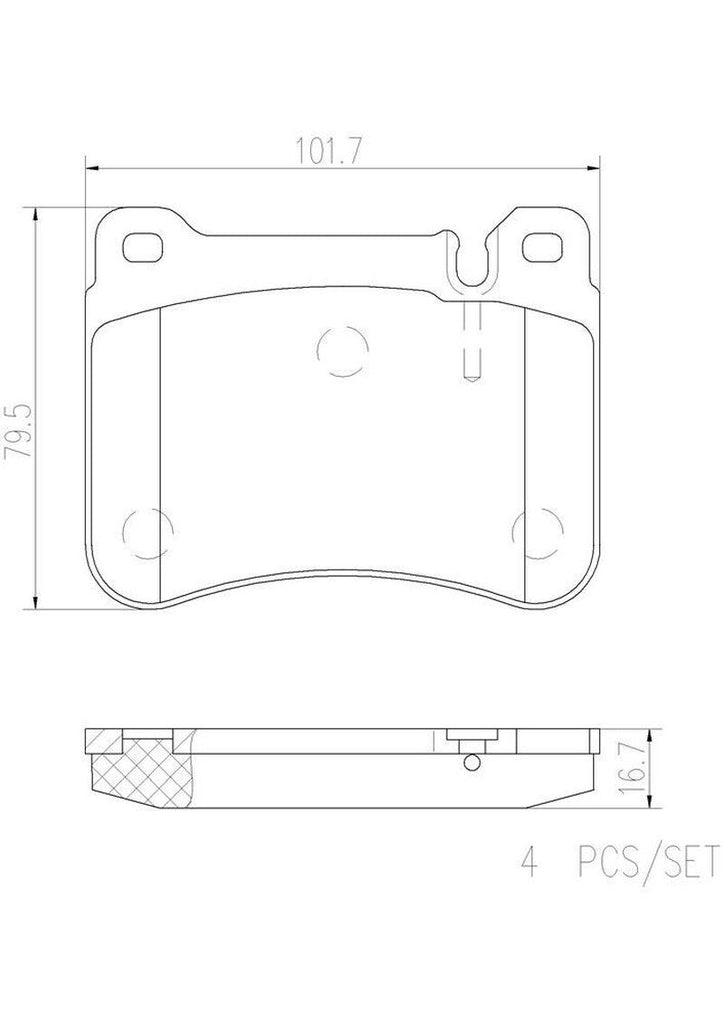 Brembo Front Disc Brake Pad Set for Mercedes-Benz (P50073N)