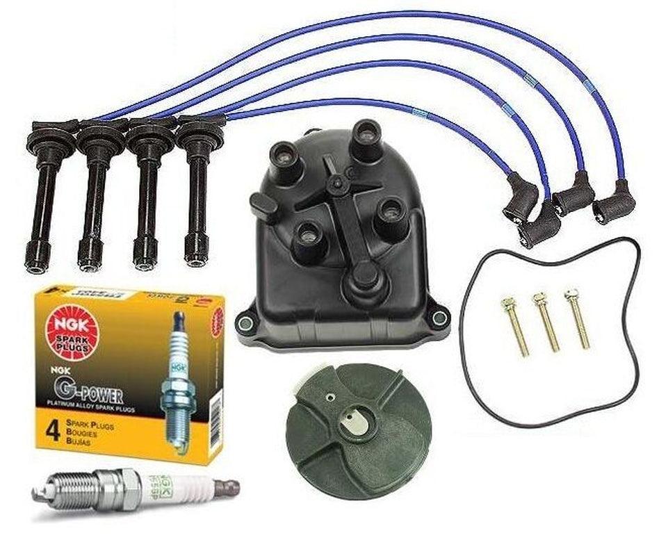 ACURA INTEGRA NGK BLUE TUNE-UP KIT CAP ROTOR SPARK PLUGS WIRE SET