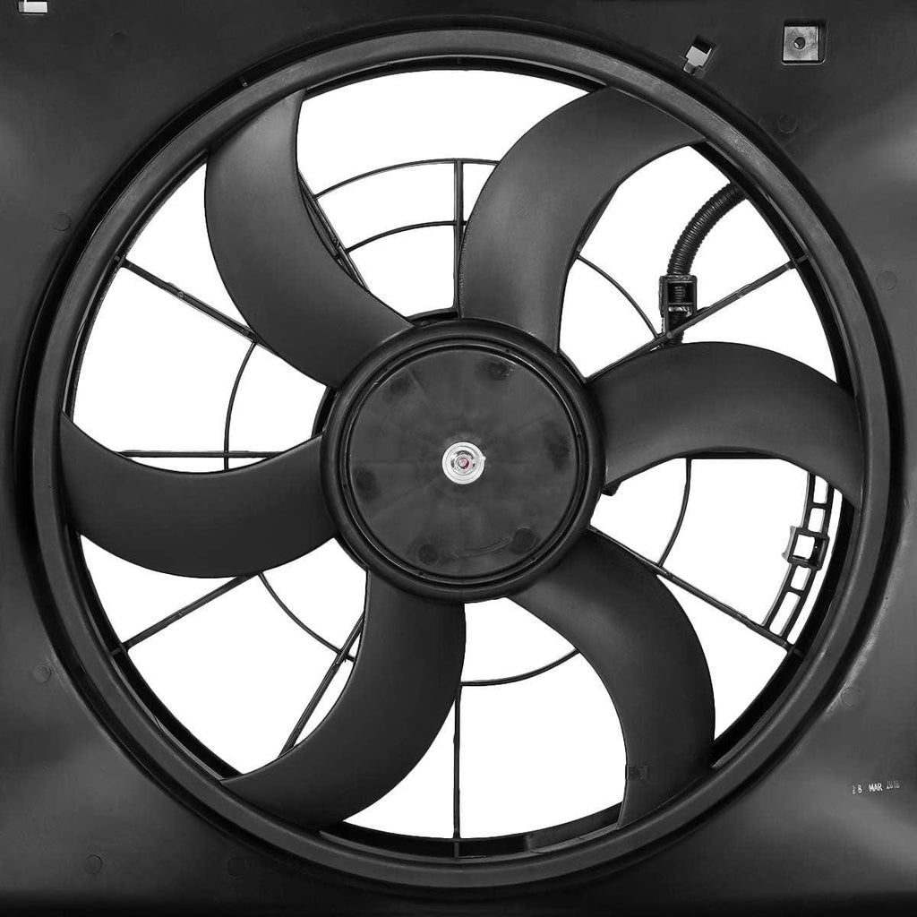 OEM-RF-0017 Factory Style Radiator Cooling Fan Assembly Cooling Efficiency Improved Direct Replacement [Compatible with 09-14 Genesis ]