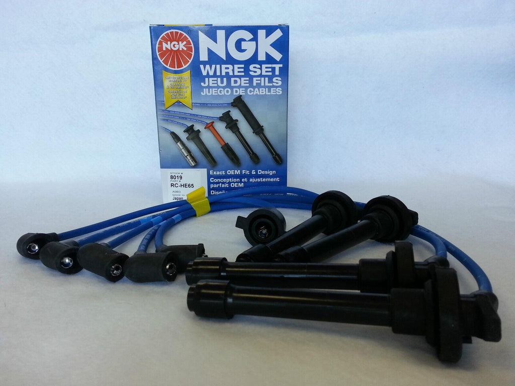 HONDA PRELUDE H22 NGK JAPAN BLUE OEM SPARK PLUG WIRE SET HE65
