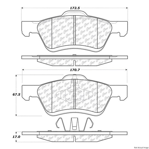 Centric Front Disc Brake Pad for Escape, Mariner, Tribute (103.10471)
