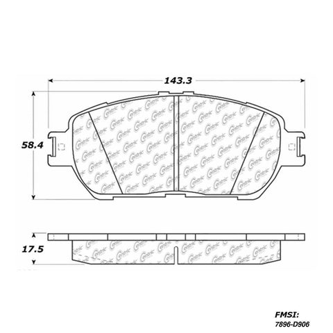 Centric Front Disc Brake Pad for Toyota (102.09061)