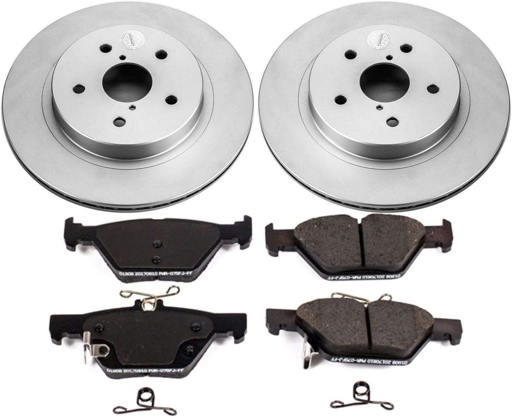 CRK7039 Coated Brake Rotor and Ceramic Brake Pads- Rear