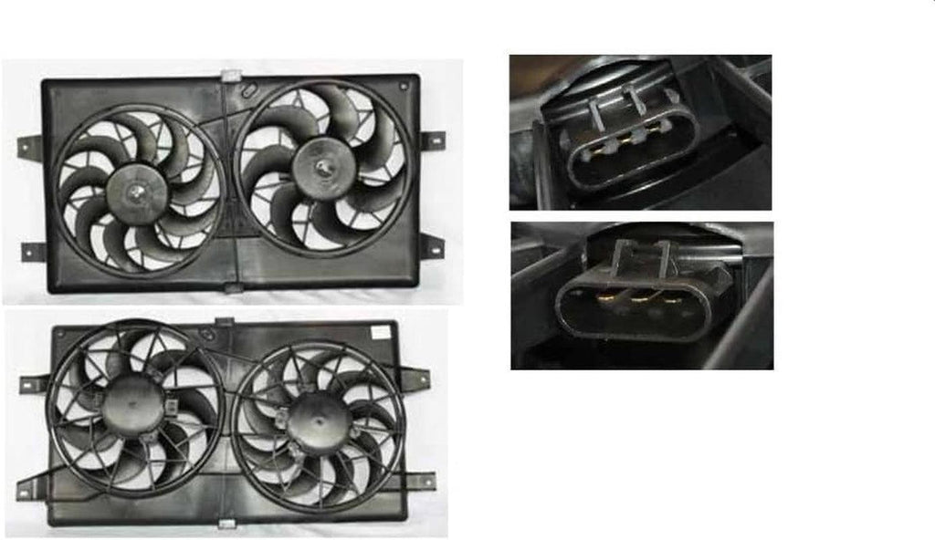 620910 Cooling Fan Assembly Compatible with 2001-2006 Chrysler Sebring Conv , Black