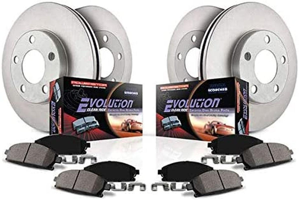 KOE6560 Autospecialty Front and Rear Replacement Brake Kit-Oe Brake Rotors & Ceramic Brake Pads