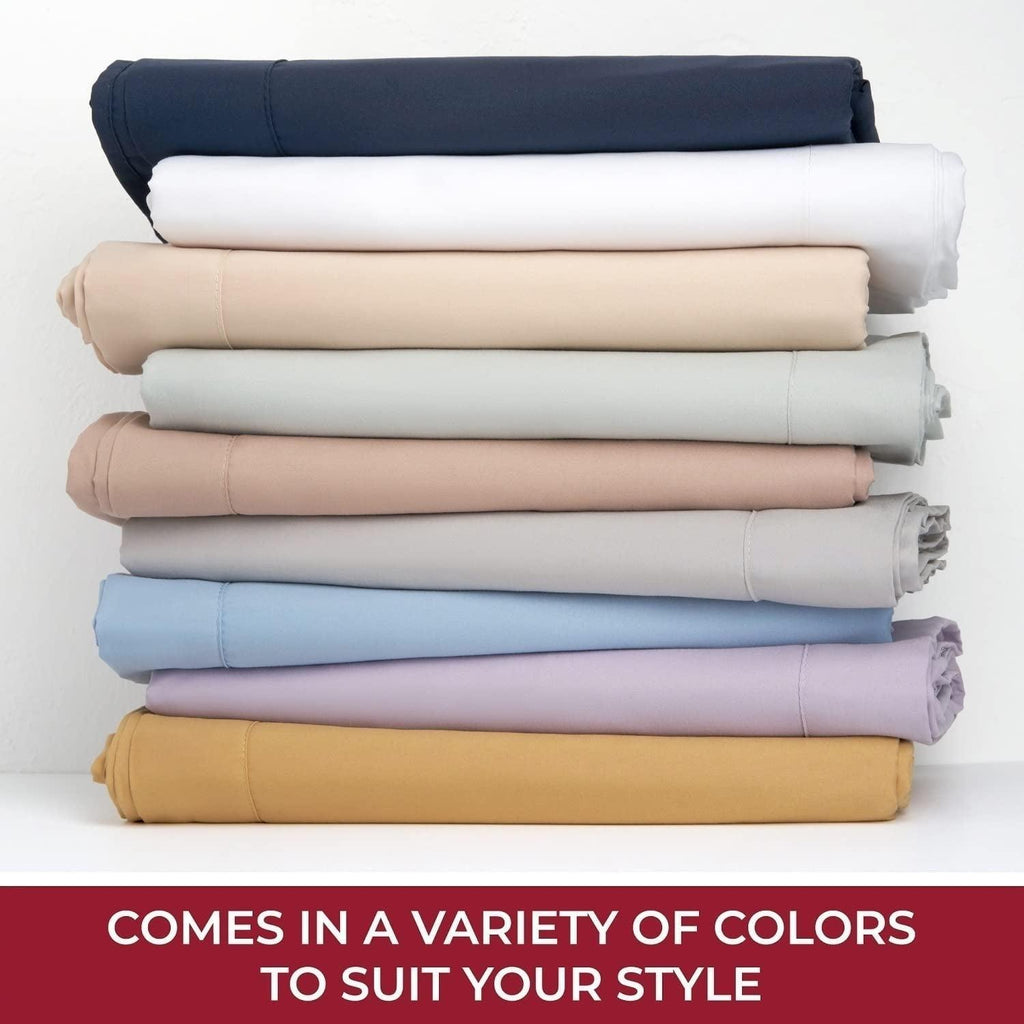 Queen Sheet Set - Iconic Collection Bedding Sheets & Pillowcases - Hotel Luxury, Extra Soft, Cooling Bed Sheets - Deep Pocket up to 16" - Wrinkle, Fade, Stain Resistant - 4 PC (Queen, White)