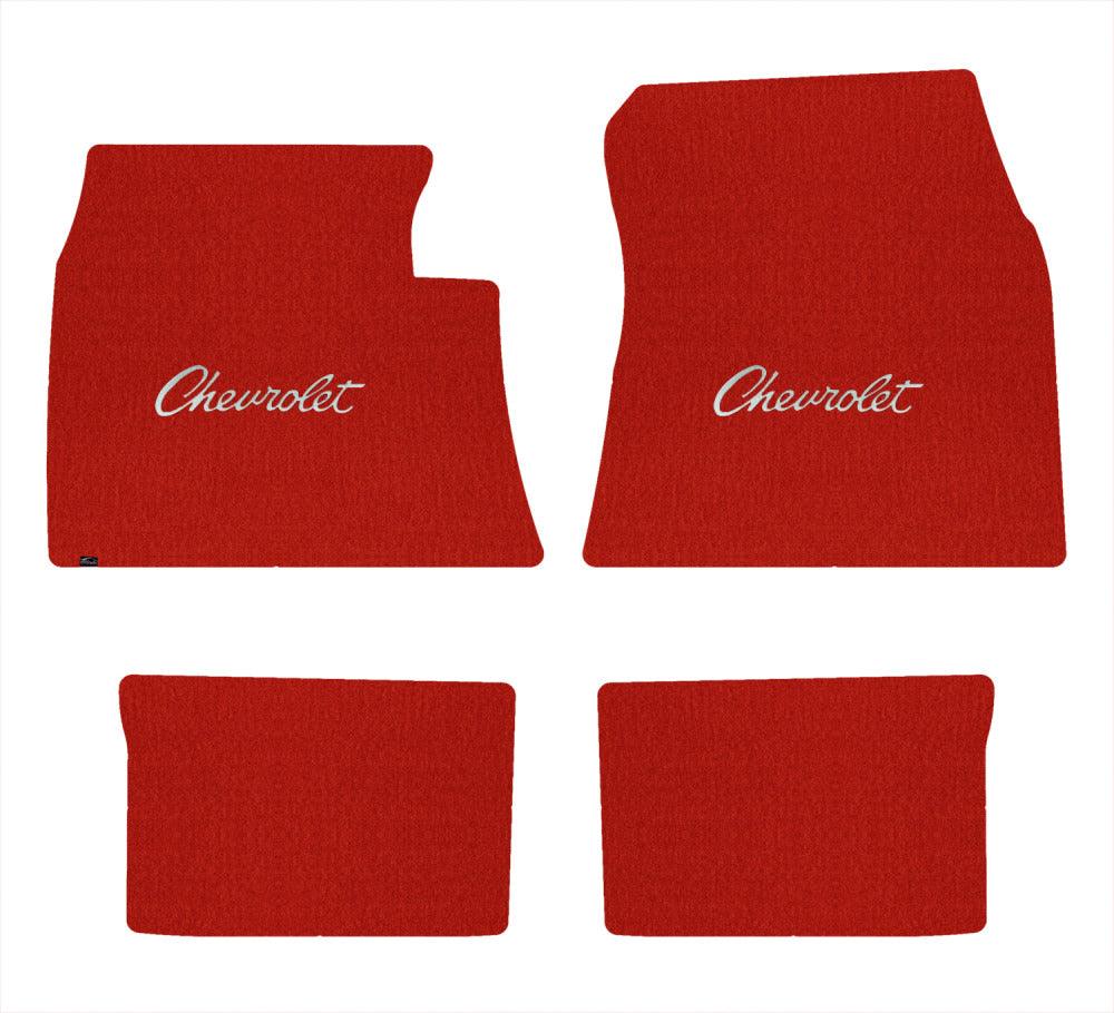 Lloyd Velourtex Front & Rear Mats for '59-60 Biscayne W/Silver Chevy Letters