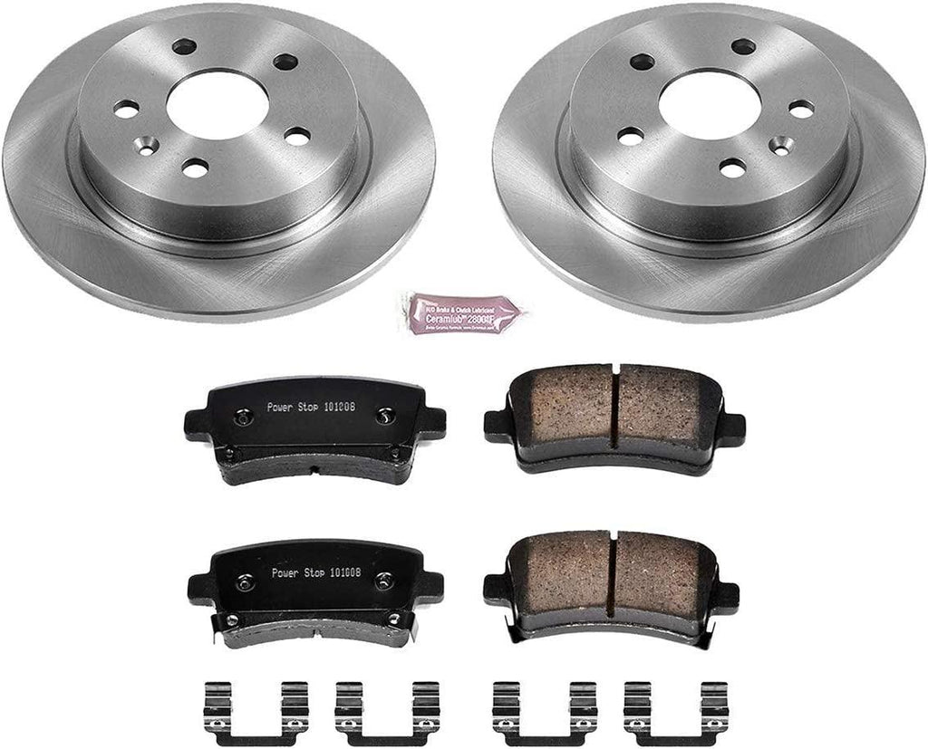 KOE5531 Autospecialty Rear Replacement Brake Kit-Oe Brake Rotors & Ceramic Brake Pads