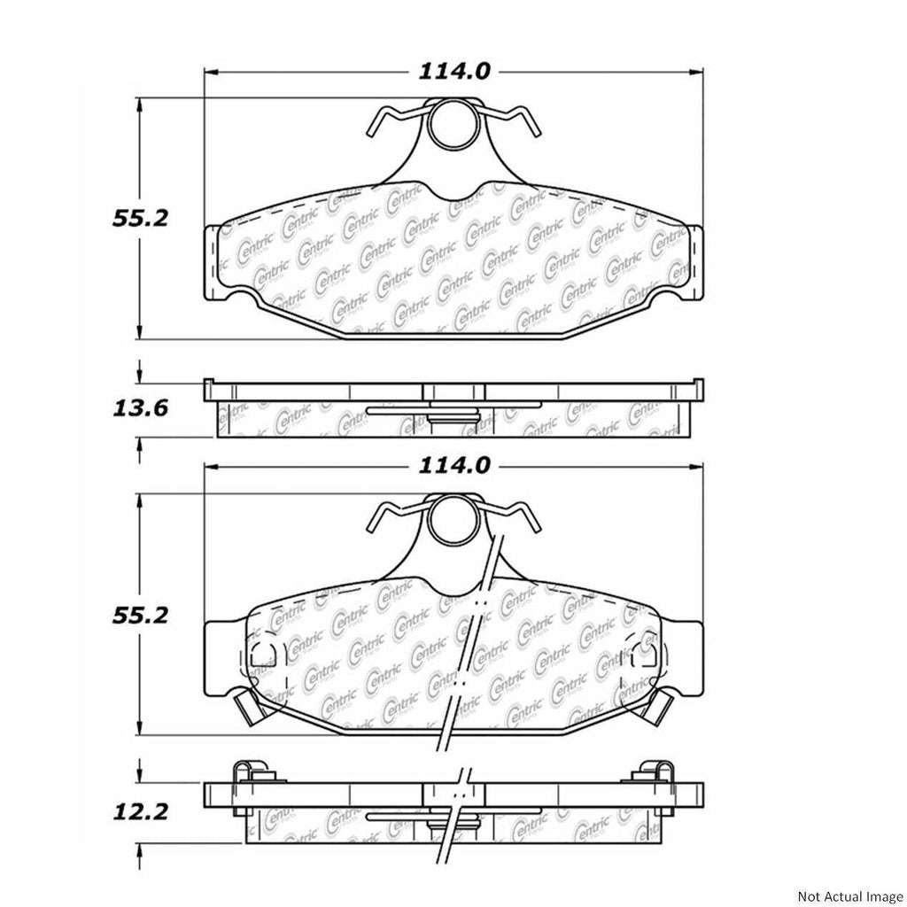 Centric Rear Disc Brake Pad for Camaro, Firebird, Corvette (300.04130)
