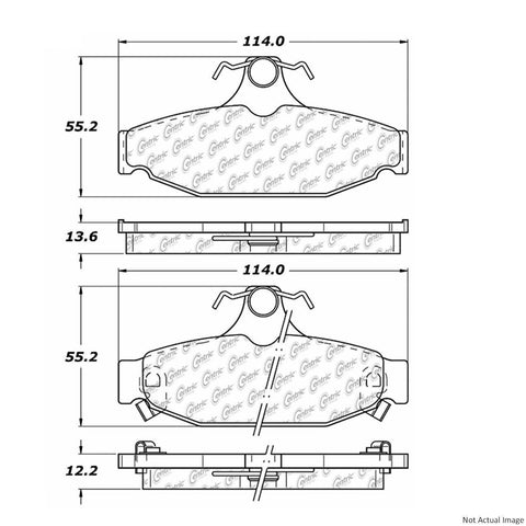Centric Rear Disc Brake Pad for Camaro, Firebird, Corvette (300.04130)