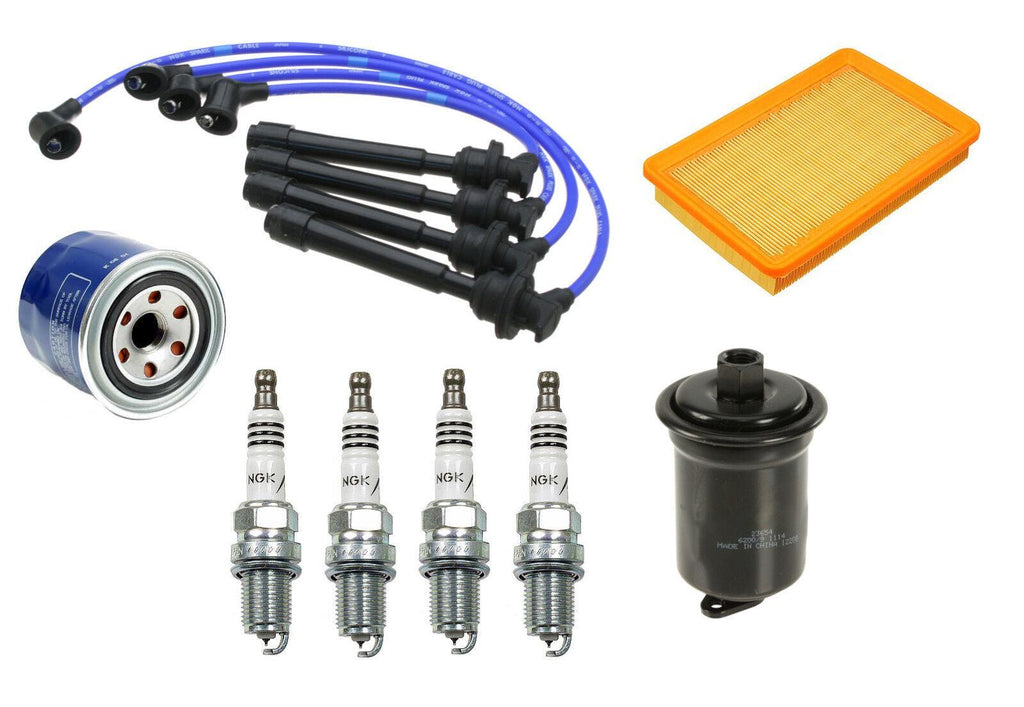 Tune up Kit Filters Spark Plugs NGK Wire Set Fits Hyundai Elantra 99-06 L4 2.0L