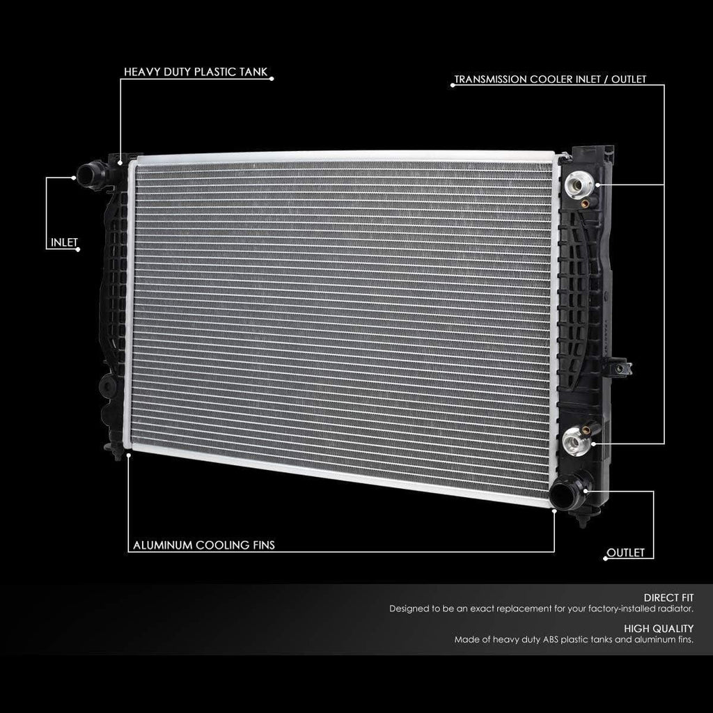 OEM-RA-2648 Aluminum Radiator Compatible with 96-01 A4 1.8T 2.8/A4 Quattro 2.8,Core Dimensions: 24-7/8" W X 15-5/8" H X 1-1/4" D,1-1/4" Inlet / 1-1/4" Outlet